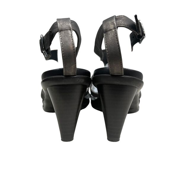 Donald J. Pliner Womens Sandal Heels Temira Metallic Pewter Sz 7.5 Made In Italy - Picture 2 of 9